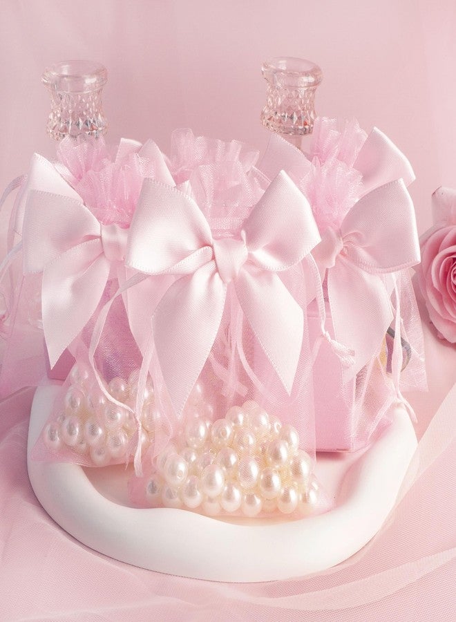 Esdallina 40 PCS 3.6"x4.7"(9x12cm) Premium Sheer Organza Bags Pink Wedding Favor Bags Jewelry Gift Bags for Party Christmas Festival - Image 1